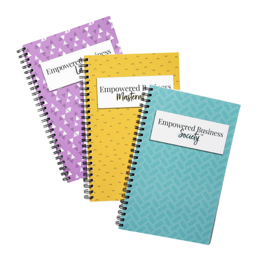 notebooks with the empowered business brand