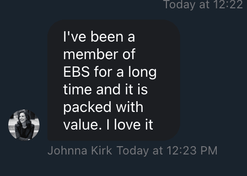 EBS Member Testimonial