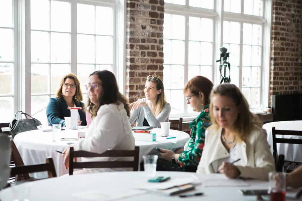 Empowered Business community members in conversation